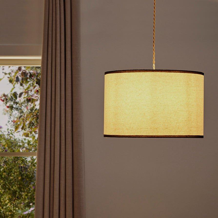 Dione Contrast Trim Easy-Fit Drum Ceiling Light Shade