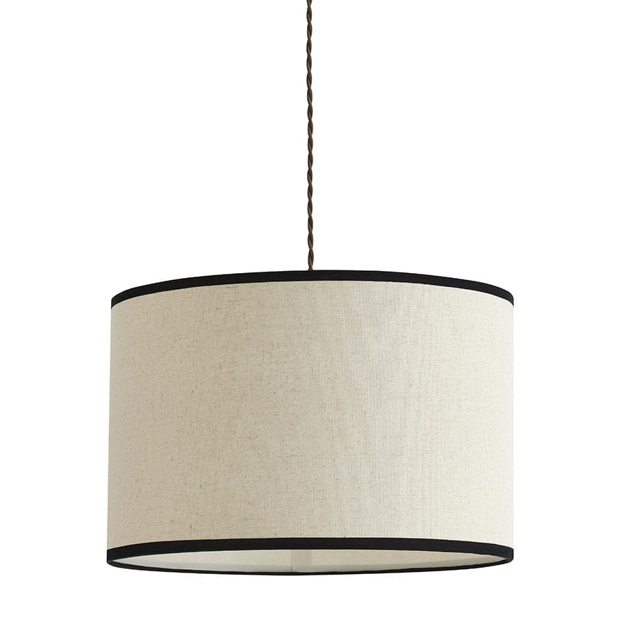 Dione Contrast Trim Easy-Fit Drum Ceiling Light Shade