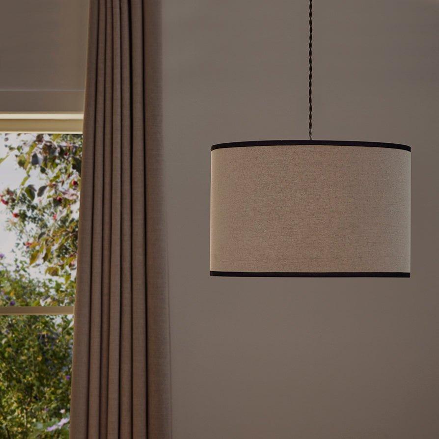 Dione Contrast Trim Easy-Fit Drum Ceiling Light Shade