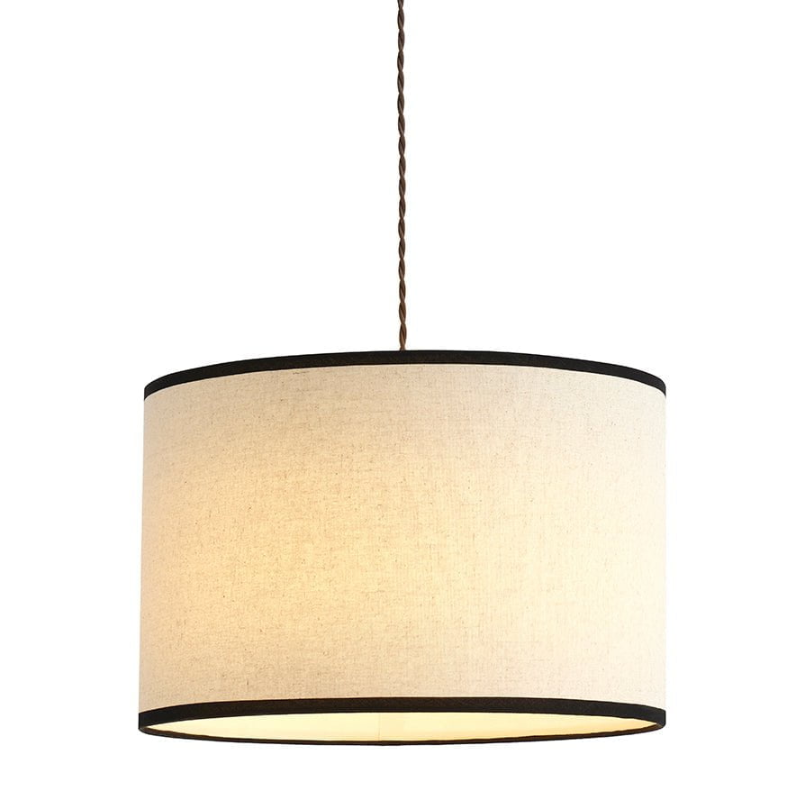 Dione Contrast Trim Easy-Fit Drum Ceiling Light Shade