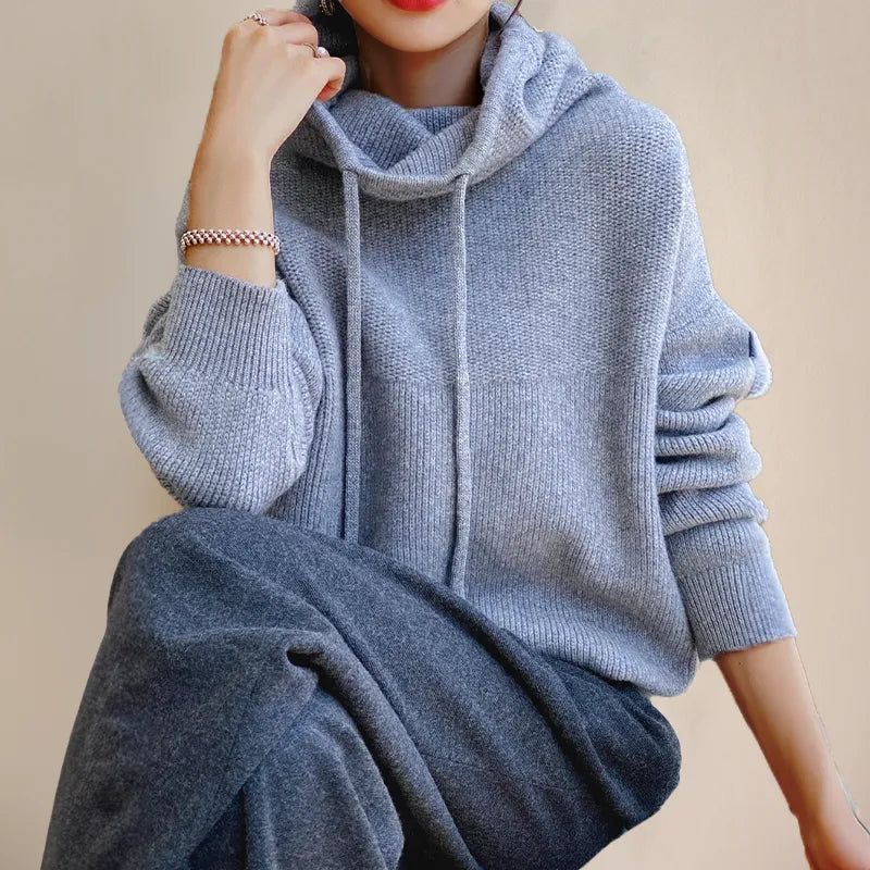 Women's Fleece Winter Hoodie – Warm Relaxed-Fit Drawstring Pullover