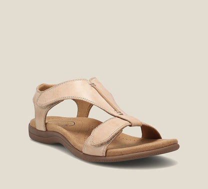 Women's Cross Strap Flat Sandals Cushioned Comfort Casual Everyday
