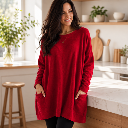 Women's Long Sweater Casual Modern Knit Top Comfortable Everyday