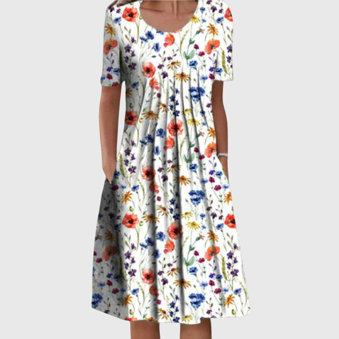 Scarlett dress in Red Flowers