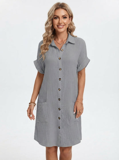 Emilia Weston women's mini dress in Grey