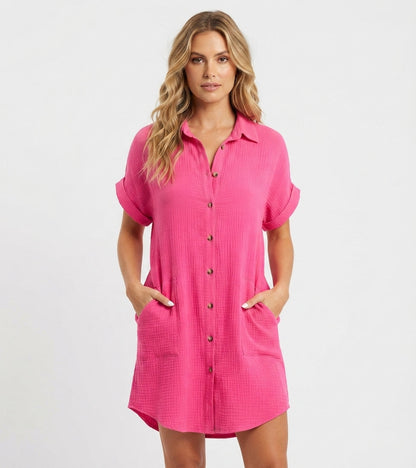 Emilia Weston women's mini dress in Rose red