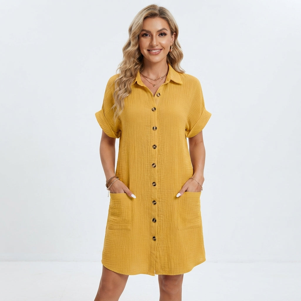 Emilia Weston women's mini dress in Yellow