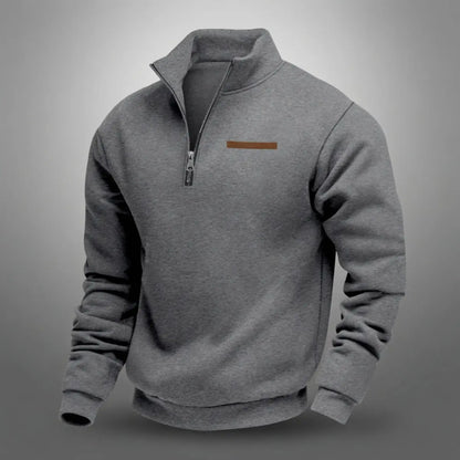 Men's Fleece Quarter-Zip Sweatshirt Casual Pullover Comfortable Everyday