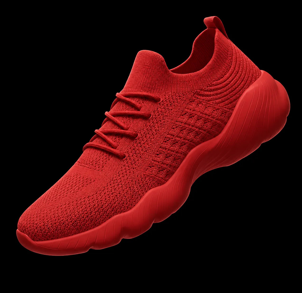 Orthopedic Sneakers Knit Mesh Lace-Up Flexible Cushioned Sole Everyday Comfort
