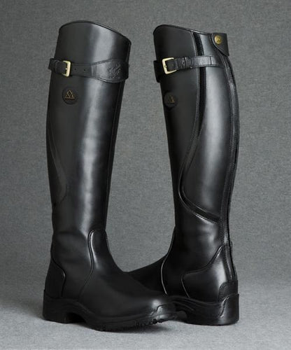 Knee High Boots with Strap Detail and Grip Sole Women's Casual