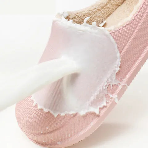 Women's Fluff Flops Slippers Soft Plush Comfortable Indoor Outdoor