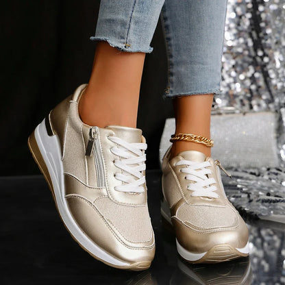 Women's Platform Walking Sneaker Lightweight Casual Everyday Shoes