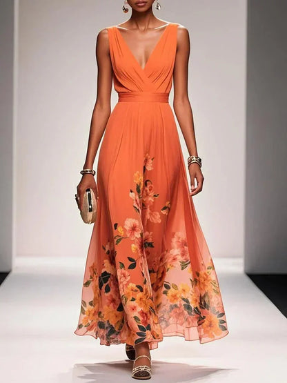 Harper women's dress in Orange