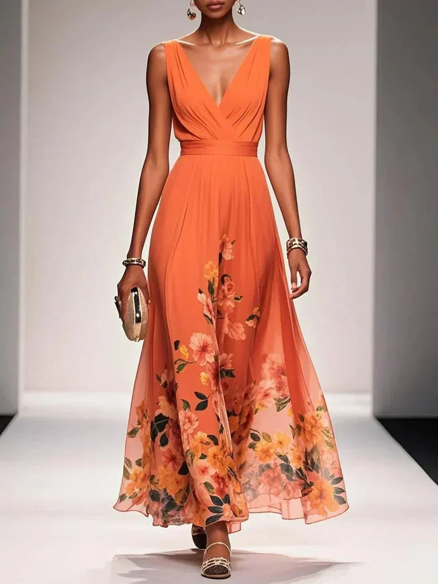 Harper women's dress in Orange