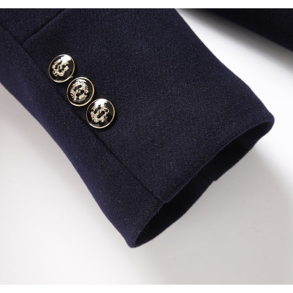 Wool Blend Winter Coat Mid-Length Elegant Warm Women's Coat for Everyday and Special Occasions