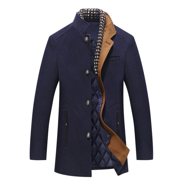 Wool Blend Winter Coat Mid-Length Elegant Warm Women's Coat for Everyday and Special Occasions