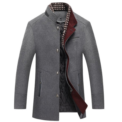 Wool Blend Winter Coat Mid-Length Elegant Warm Women's Coat for Everyday and Special Occasions