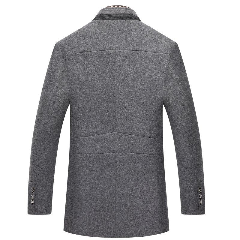 Women's Winter Wool-Blend Coat Mid-Length Elegant Brown Black Navy Warm Ladies Jacket Casual Formal Occasion Smart Outerwear