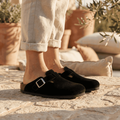 Orthopedic Clogs with Buckle Closed Toe Slip-On Comfort Everyday Casual