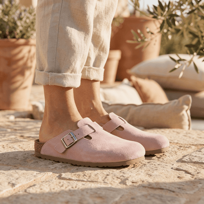 Orthopedic Clogs with Buckle Closed Toe Slip-On Comfort Everyday Casual