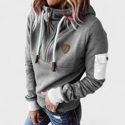 Soft Jumper Women's Cosy Zip Neck Pullover Relaxed Fit Everyday Casual Warm Knit