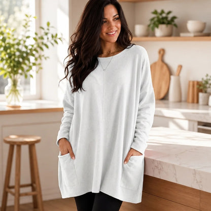 Women's Long Sweater Casual Modern Knit Top Comfortable Everyday