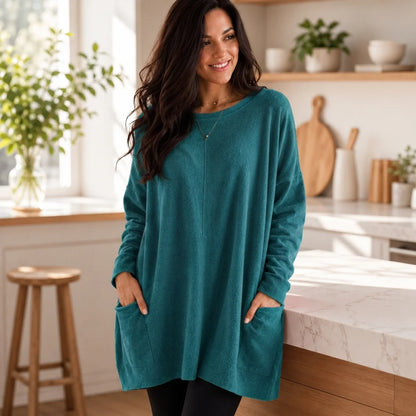 Women's Long Sweater Casual Modern Knit Top Comfortable Everyday