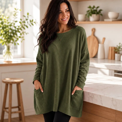 Women's Long Sweater Casual Modern Knit Top Comfortable Everyday