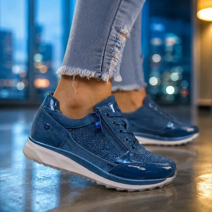 Women's Orthopedic Shoes with Zip Side Comfortable Everyday Sneakers
