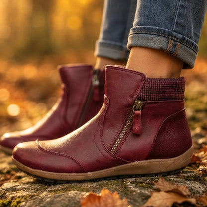 Women's Orthopedic Waterproof Ankle Boots Zipper Casual Comfort