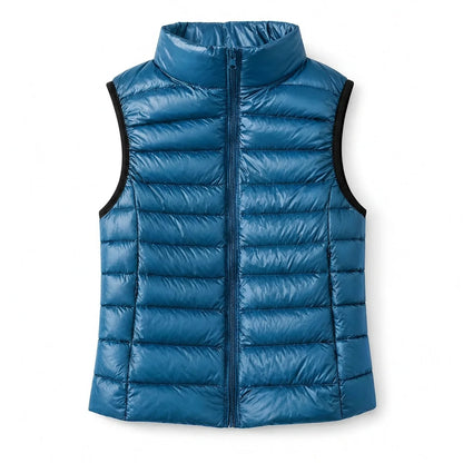Women's Sleeveless Puffer Vest Lightweight Warm Quilted Gilet Layering