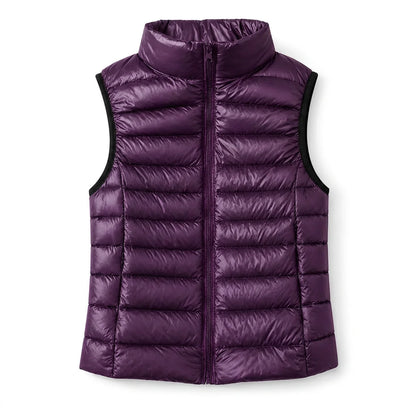 Women's Sleeveless Puffer Vest Lightweight Warm Quilted Gilet Layering