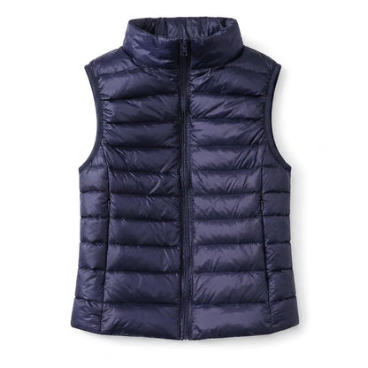 Women's Sleeveless Puffer Vest Lightweight Warm Quilted Gilet Layering
