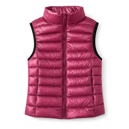 Women's Sleeveless Puffer Vest Lightweight Warm Quilted Gilet Layering