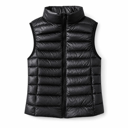 Women's Sleeveless Puffer Vest Lightweight Warm Quilted Gilet Layering