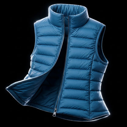 Women's Sleeveless Puffer Vest Lightweight Warm Quilted Gilet Layering
