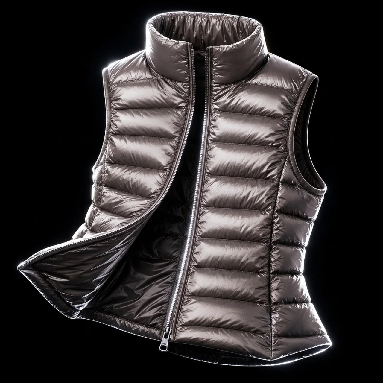 Women's Sleeveless Puffer Vest Lightweight Warm Quilted Gilet Layering
