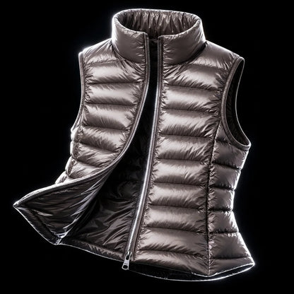 Women's Sleeveless Puffer Vest Lightweight Warm Quilted Gilet Layering