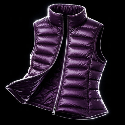 Women's Sleeveless Puffer Vest Lightweight Warm Quilted Gilet Layering