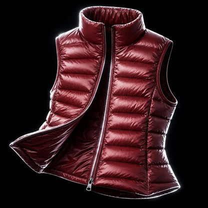 Women's Sleeveless Puffer Vest Lightweight Warm Quilted Gilet Layering