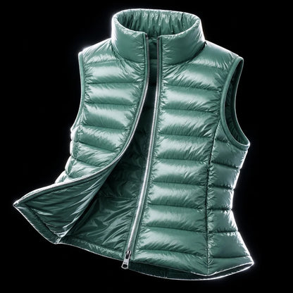 Women's Sleeveless Puffer Vest Lightweight Warm Quilted Gilet Layering
