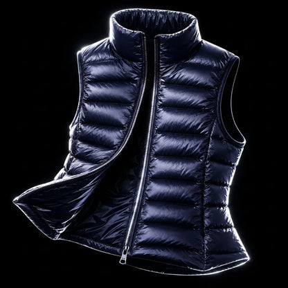 Women's Sleeveless Puffer Vest Lightweight Warm Quilted Gilet Layering