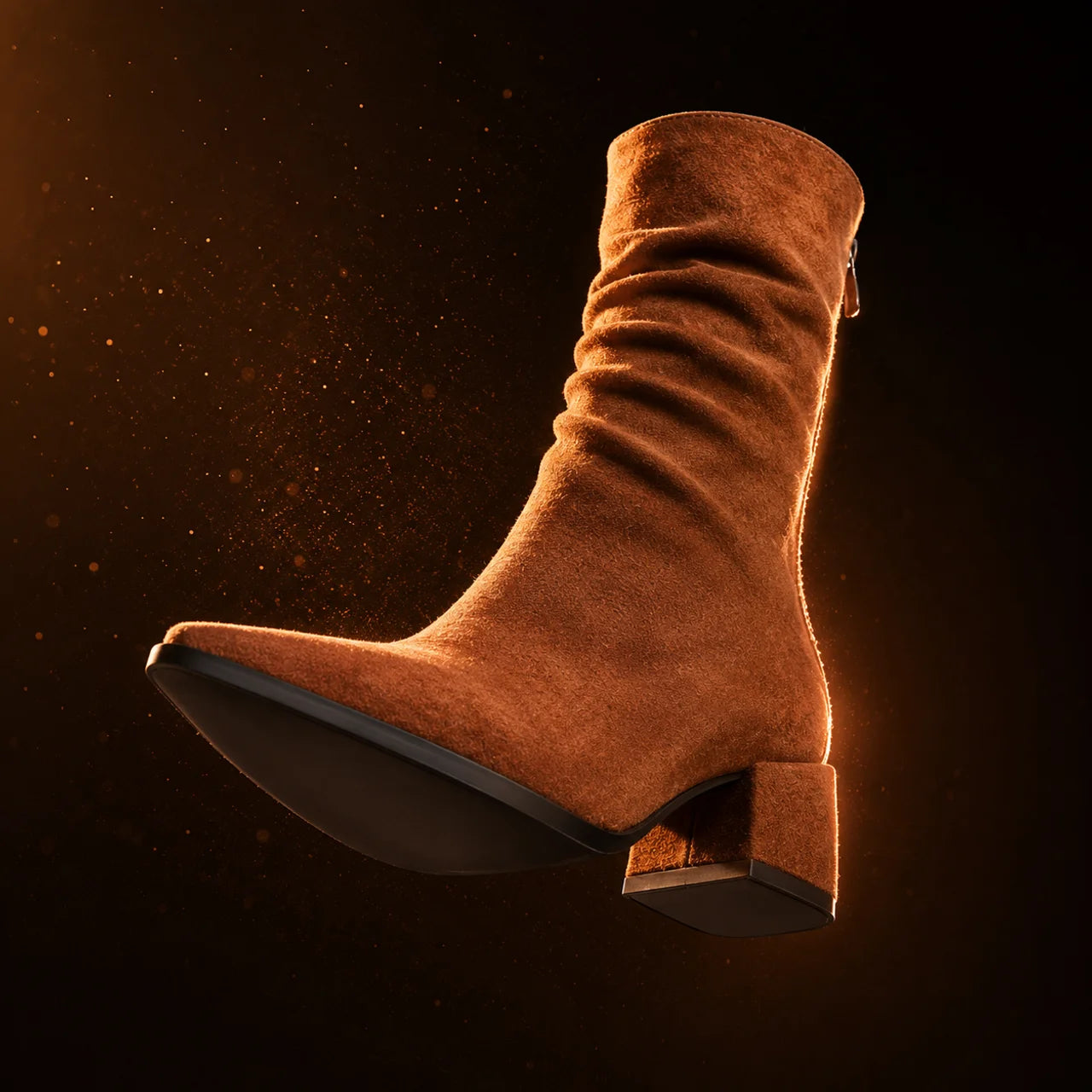 Women's Suede Ankle Boots Luxury Pointed Toe Everyday Formal Style