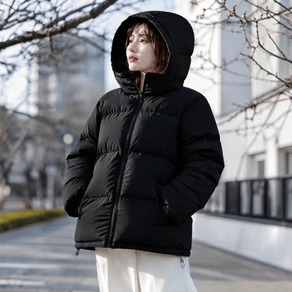 Women's Winter Coat with Hood Quilted Padded Warm Stylish