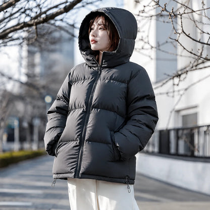 Women's Winter Coat with Hood Quilted Padded Warm Stylish