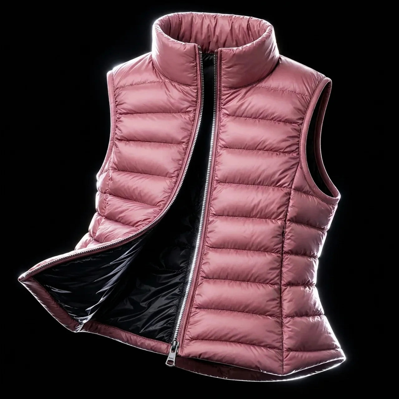 Women's Sleeveless Puffer Vest Lightweight Warm Quilted Gilet Layering