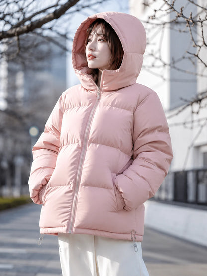 Women's Winter Coat with Hood Quilted Padded Warm Stylish