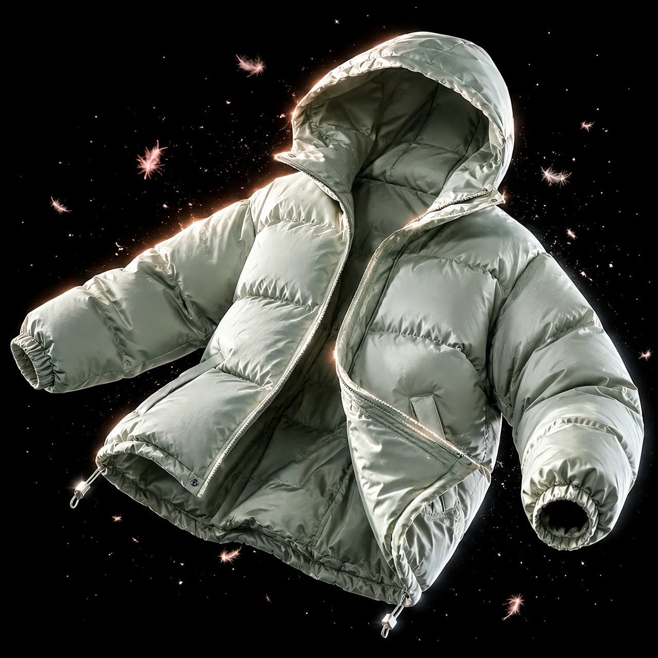 Women's Winter Coat with Hood Quilted Padded Warm Stylish