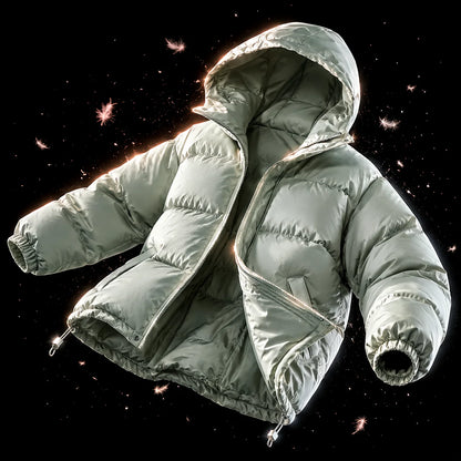 Women's Winter Coat with Hood Quilted Padded Warm Stylish
