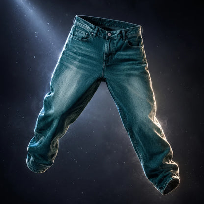 Men's Wide Leg Jeans Casual Winter Style Relaxed Fit Comfortable